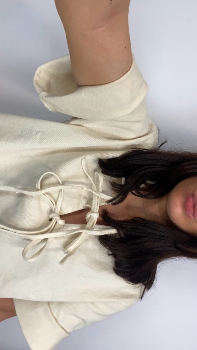 Robe en jean Anaé écrue