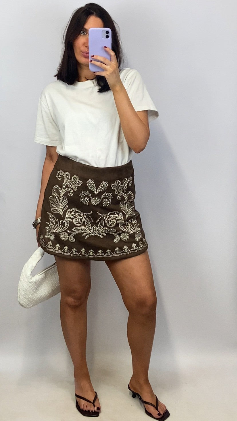 Jupe-short Sienna marron