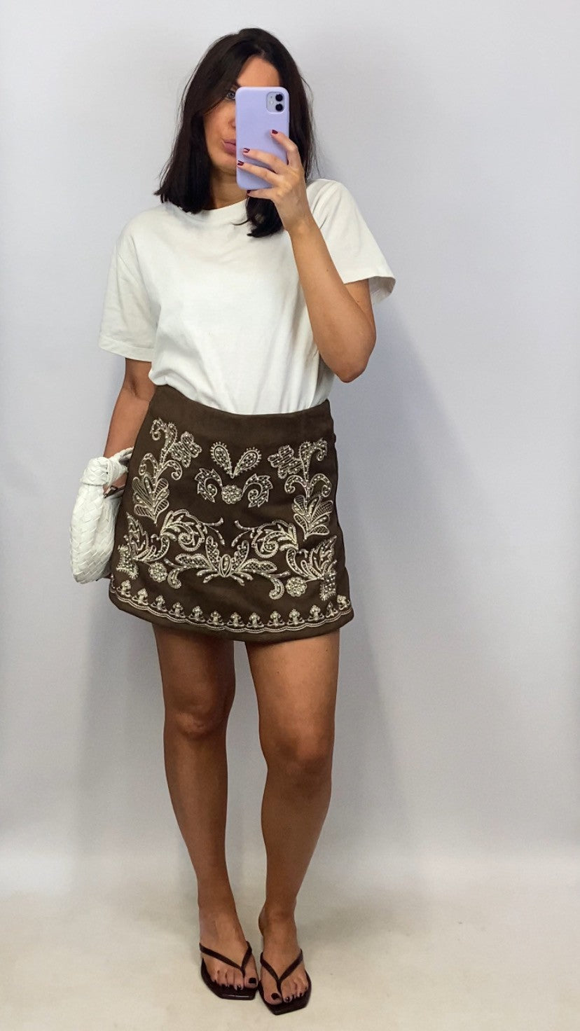 Jupe-short Sienna marron
