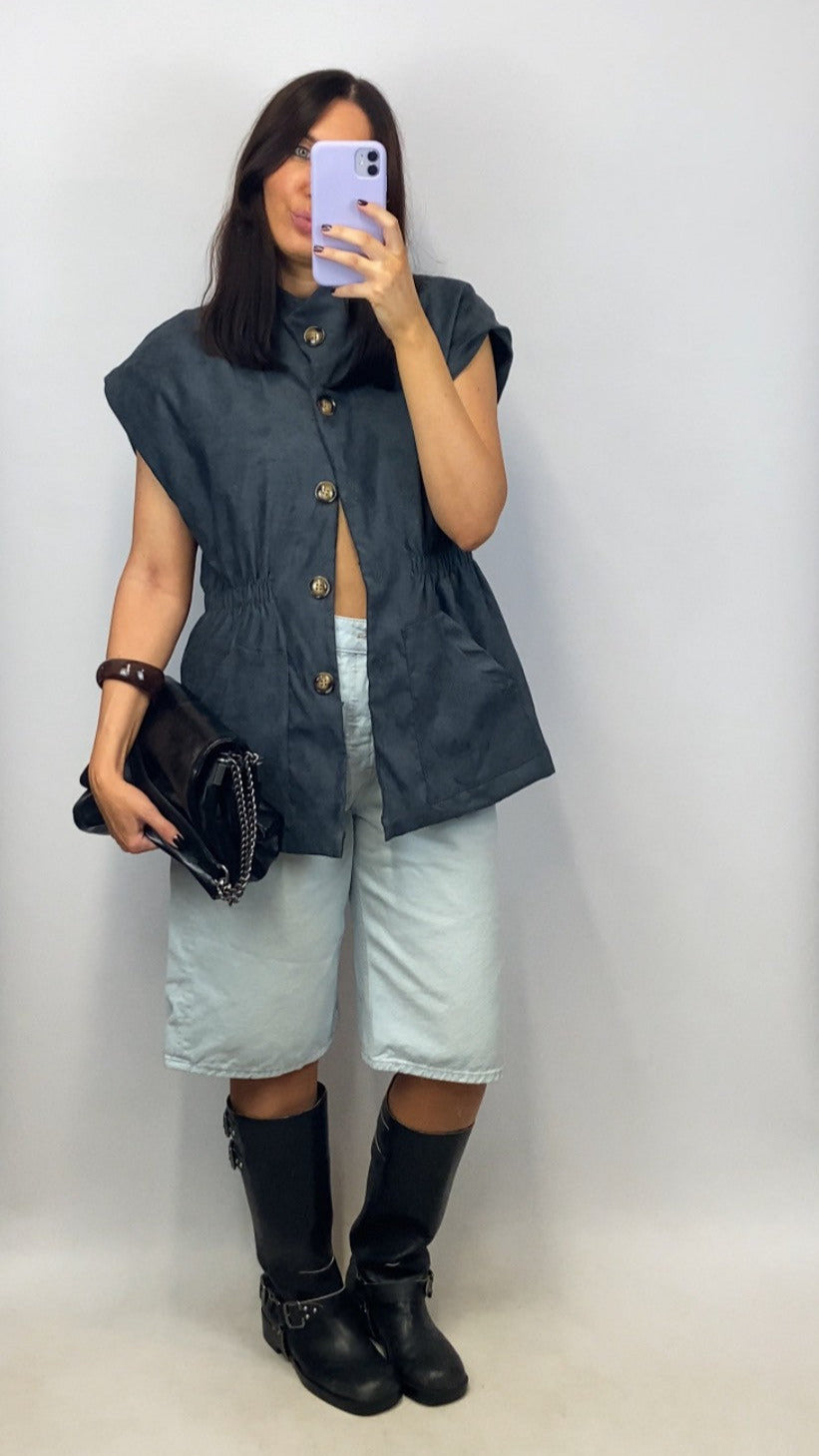 Veste sans manches Ornella grise