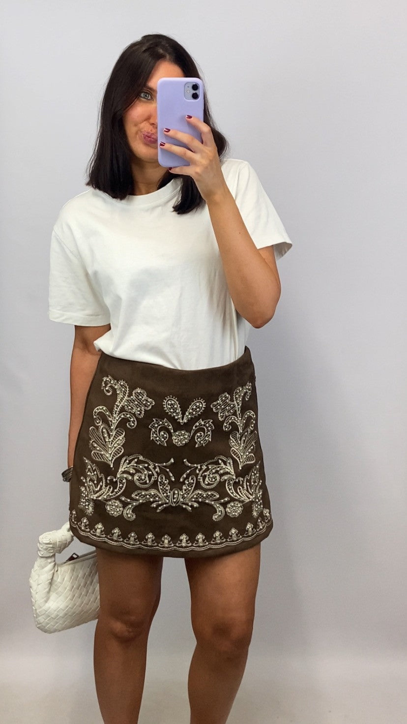 Jupe-short Sienna marron