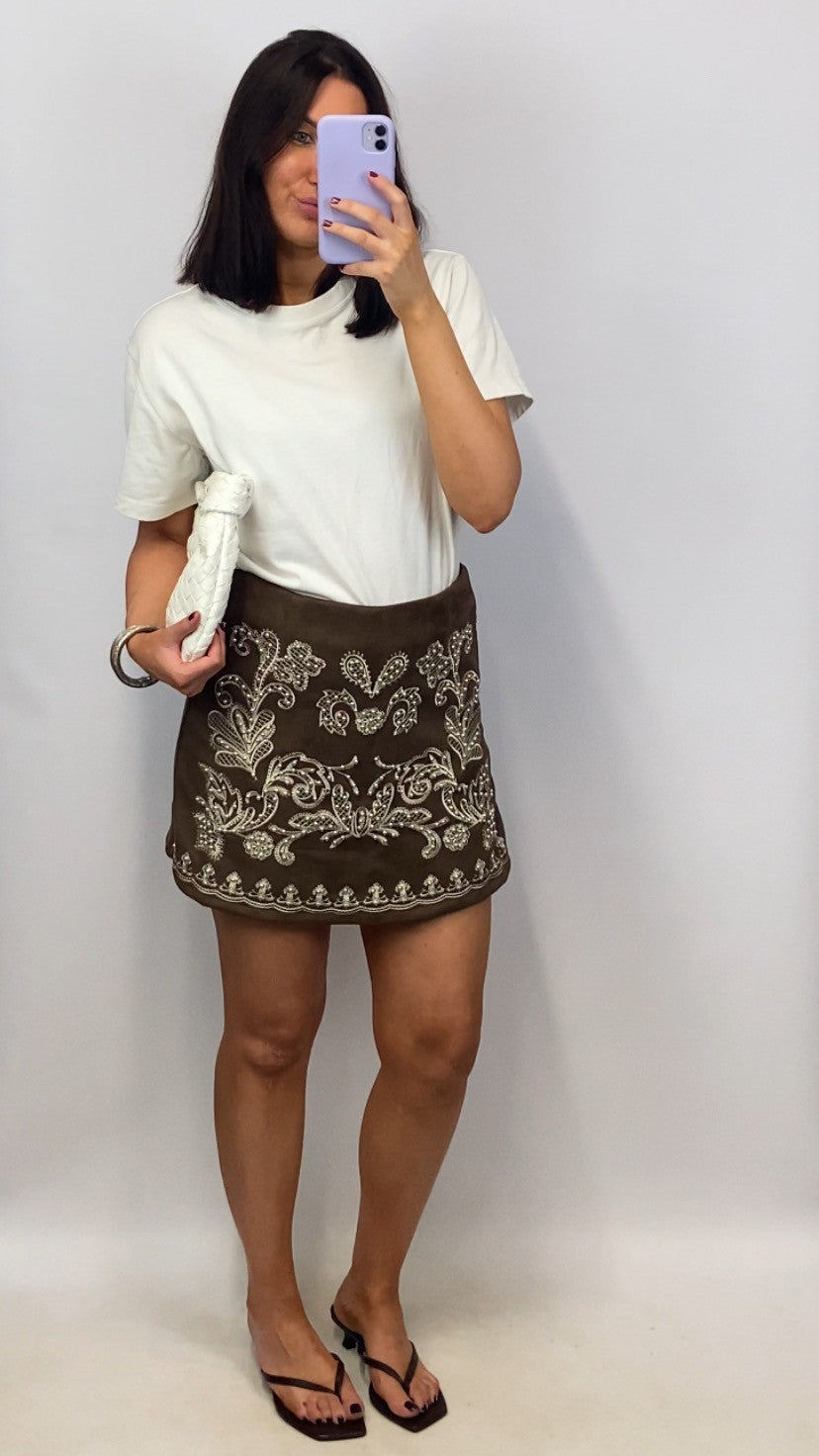 Jupe-short Sienna marron