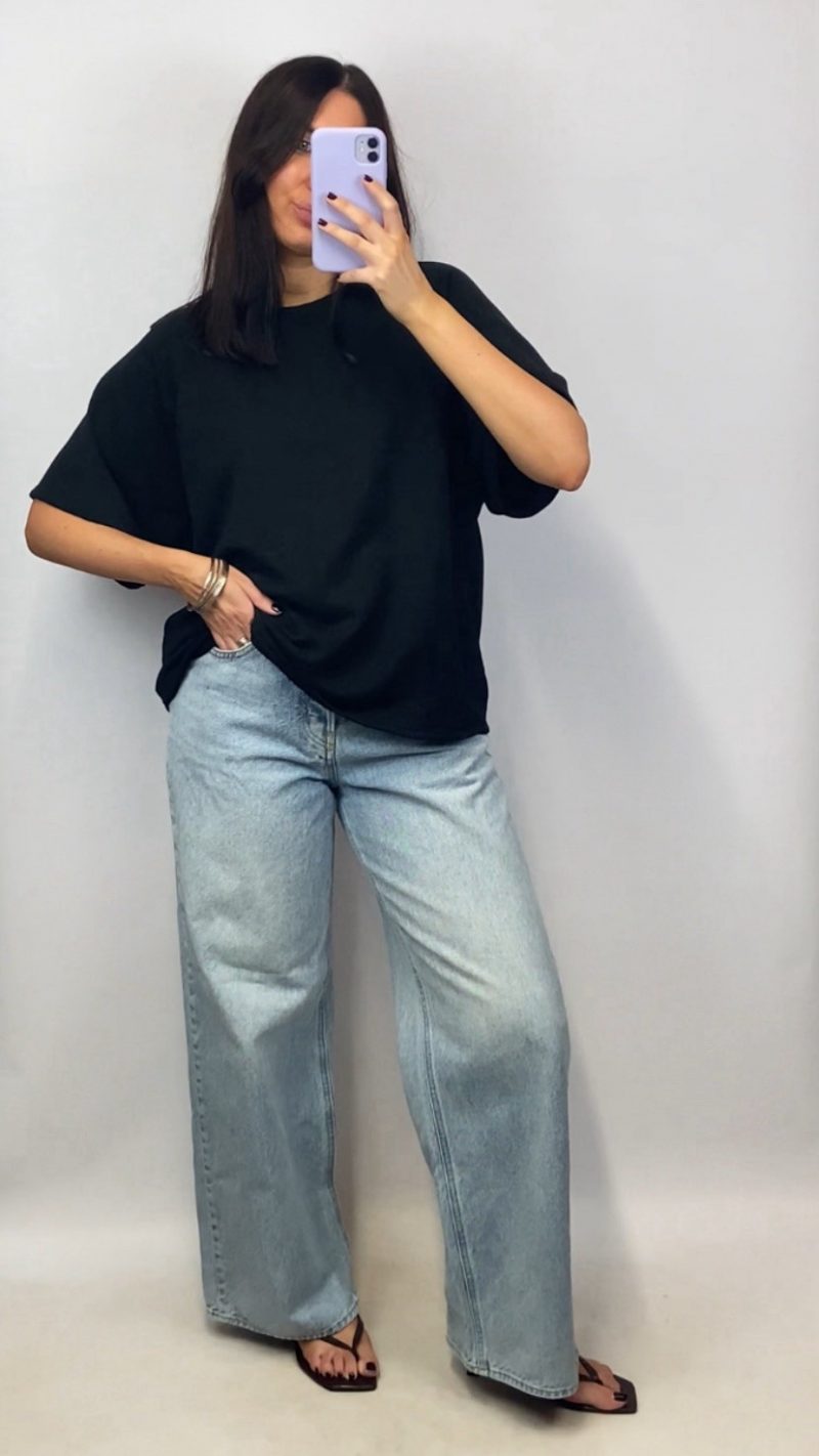 T-shirt sweat oversize Arlo noir