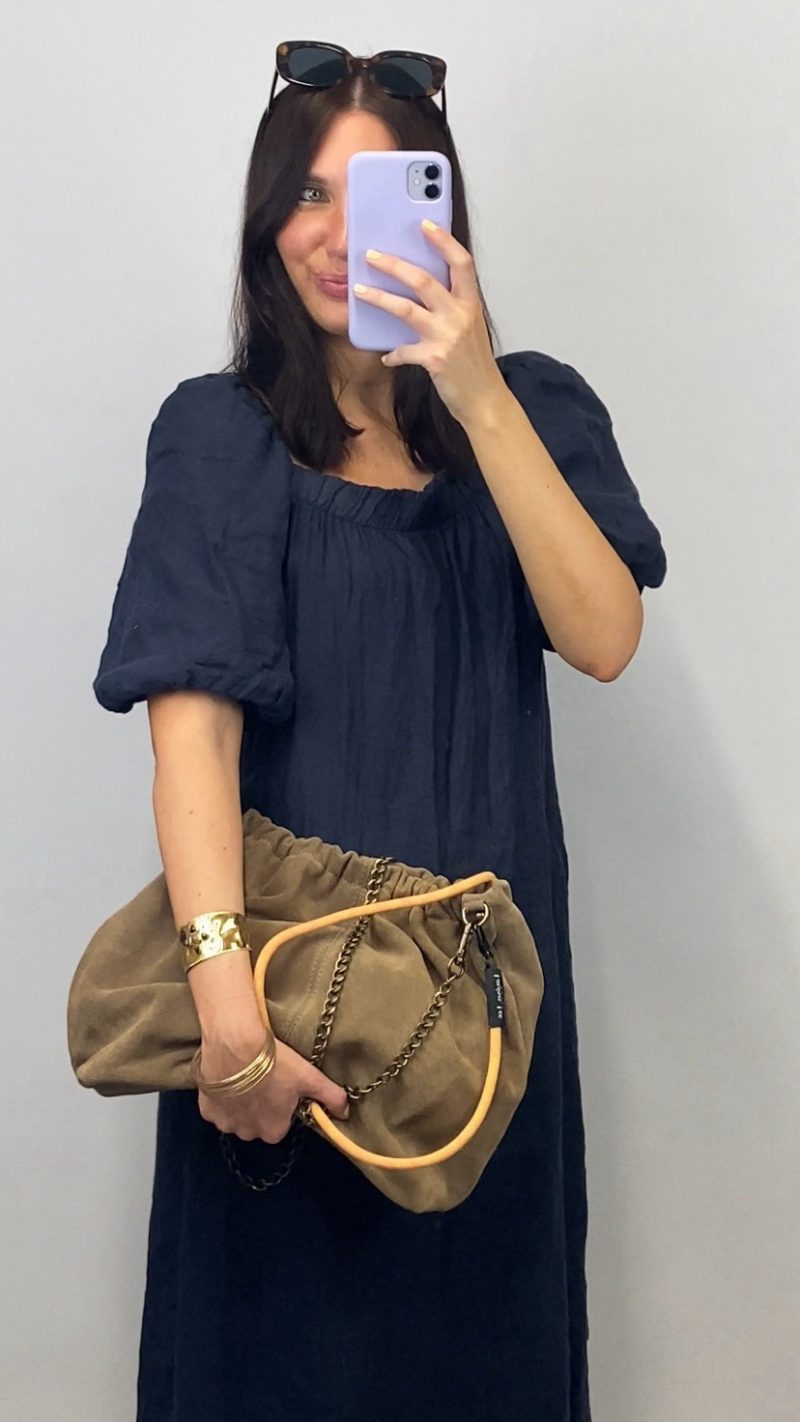 Sac Sasha suede taupe