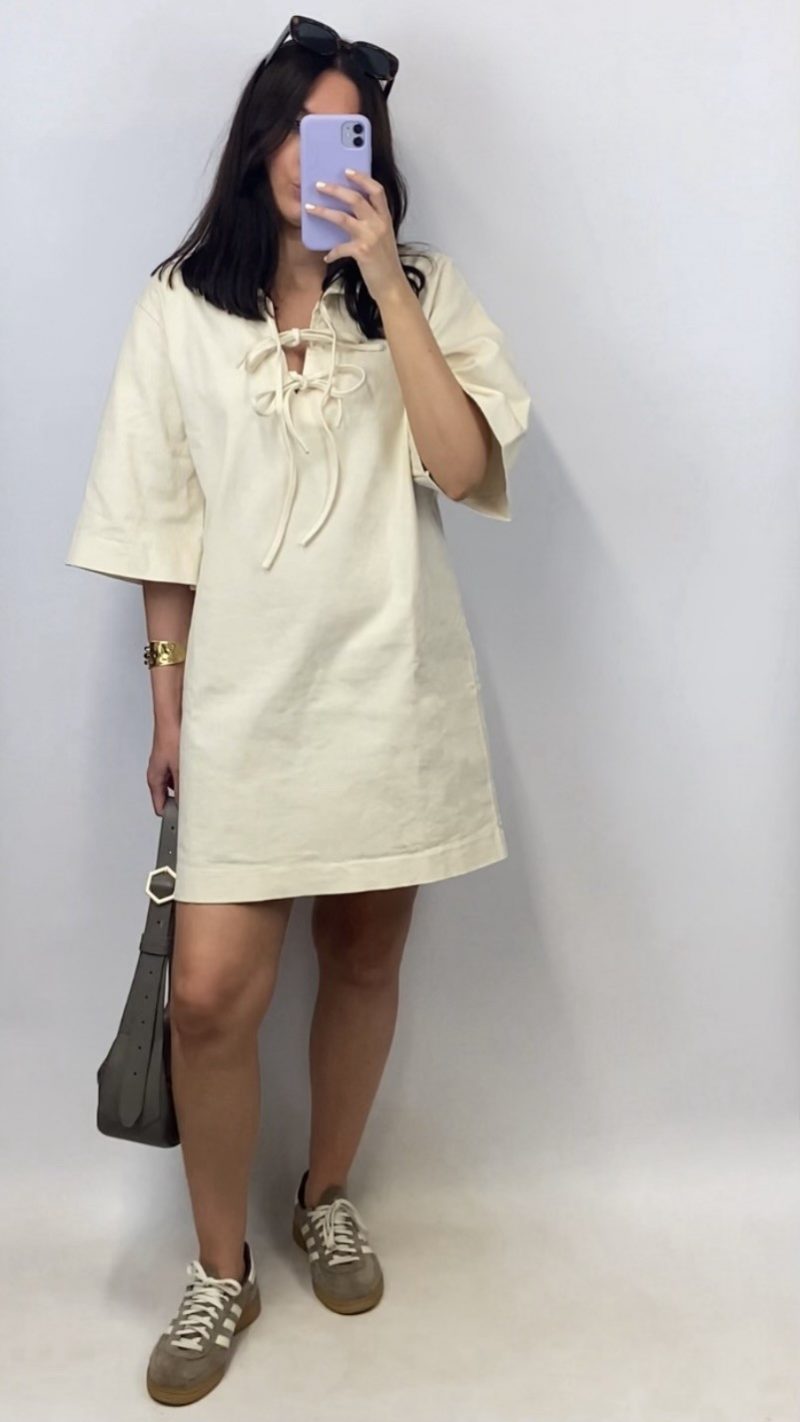 Robe en jean Anaé écrue